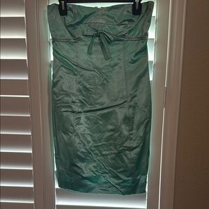 Wendy Hil Green Strapless Sheath Cocktail Dress